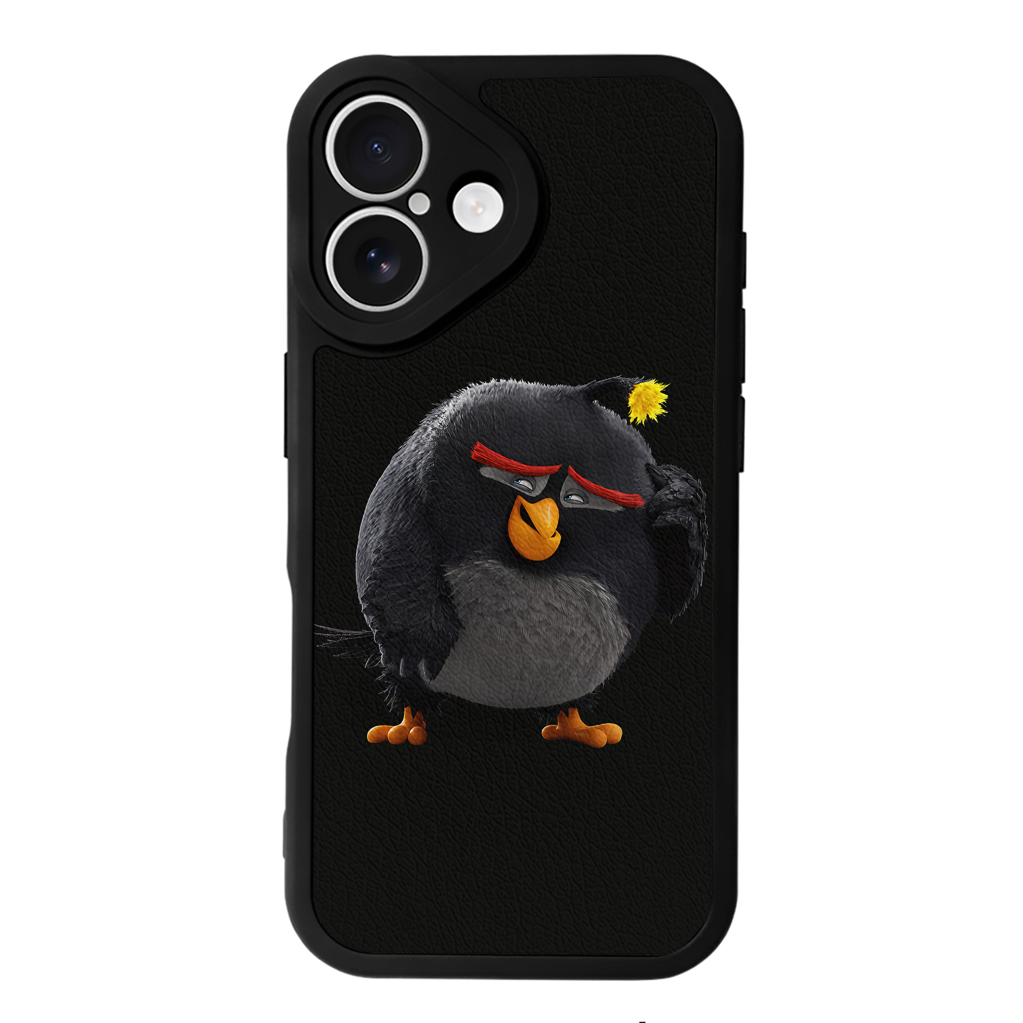 （画像用） Angry Birds アングリーバード 【iPhone 16シリーズ対応】シリコンスマホケース（レザー調） 材質：シリコン